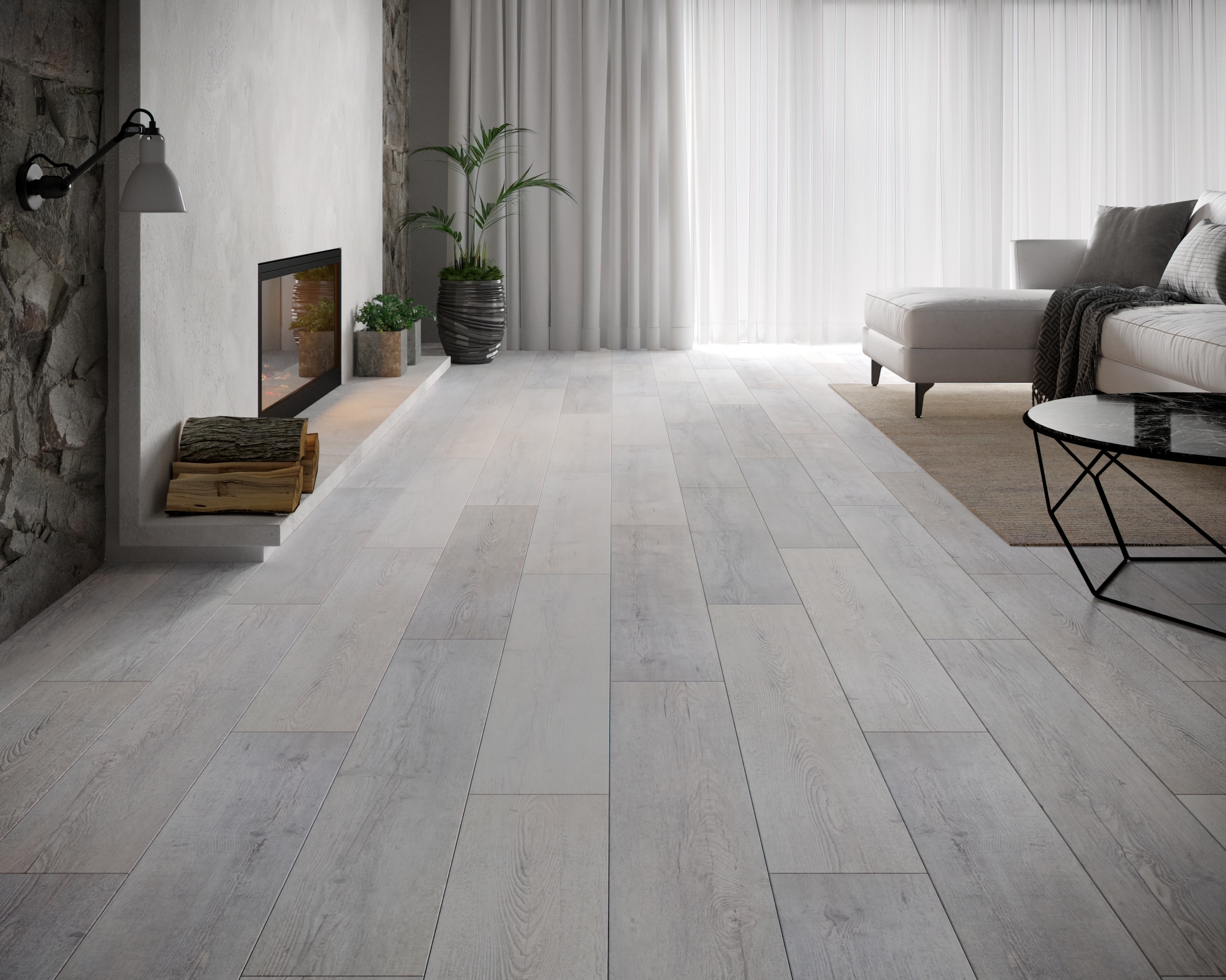 Кварцвиниловый SPC ламинат Art East Art Stone Дуб Нельма Микс 120-ASP 1220×183×6 фото в интерьере